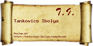 Tankovics Ibolya névjegykártya