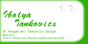 ibolya tankovics business card